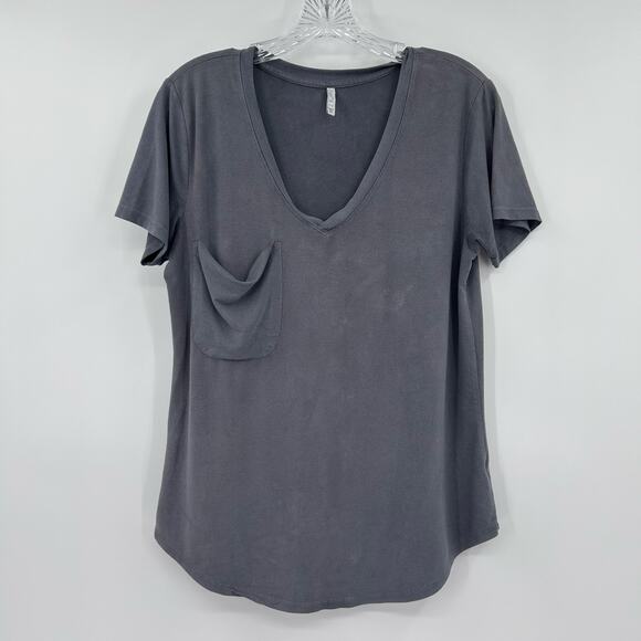 Z Supply The Suede Pocket Tee Gray Shirt Soft Lightweight Womens Size Medium - Picture 3 of 11